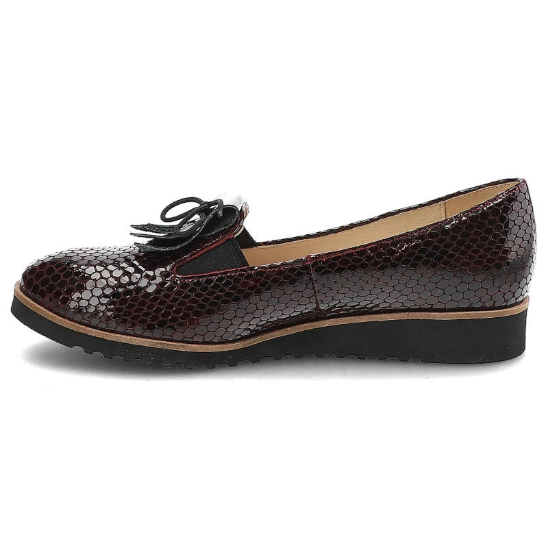 Poltopánky Gamis - 2037 Bordo Łuska/ Czarny Lakier