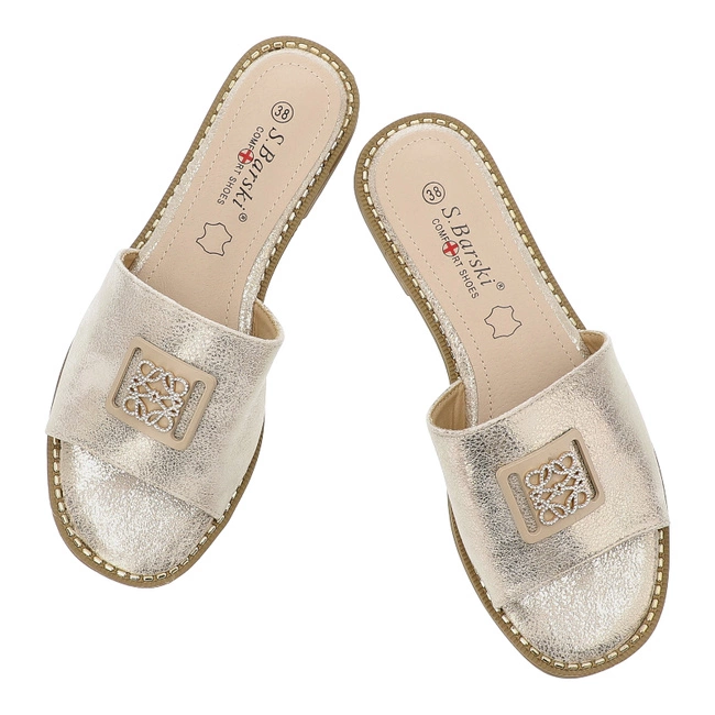 Šľapky S.BARSKI - KV51-089 Lt.Gold