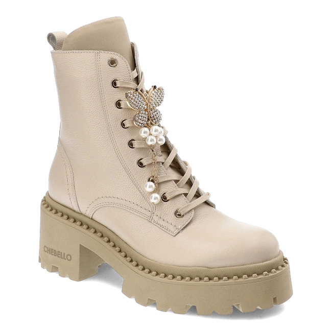 Členkové Topánky Chebello - 4590_-157-000-MIC-S303 Beżowy