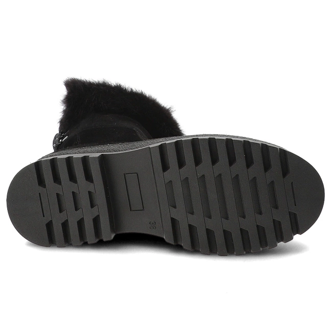 Členkové Topánky Armodo - 5-1713-003 Czarny Welur+Królik