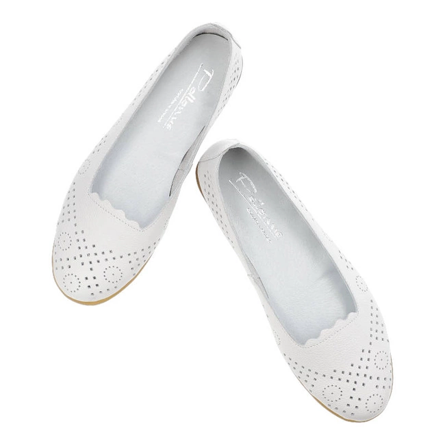 Baleríny Pollonus - 5-1493-004 Verona Biały