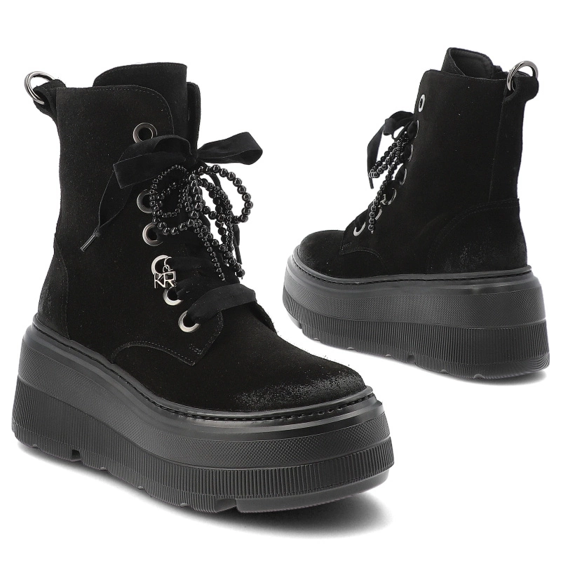 Členkové Topánky KARINO - 5759/003-F Czarny/Welur