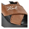 Sandále KARL LAGERFELD - KL33372 020 Tan Lthr W/Black