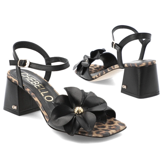 Sandále CHEBELLO - 4699_-002-066-PSK-S182 Czarny/Panterka