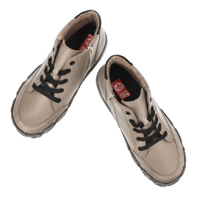 Šnúrovacie Členkové Topánky Rieker - L0301-64 Beige