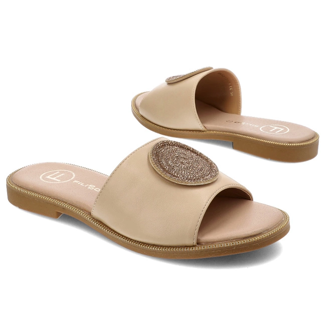 Šľapky Filippo - DK6217/24 BE Beżowy