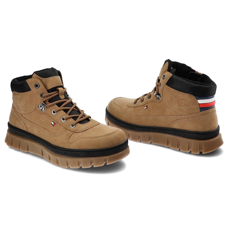 Turistické Topánky Tommy Hilfiger - T3B5-32517-1441524-Lace-Up Bootie Camel 524