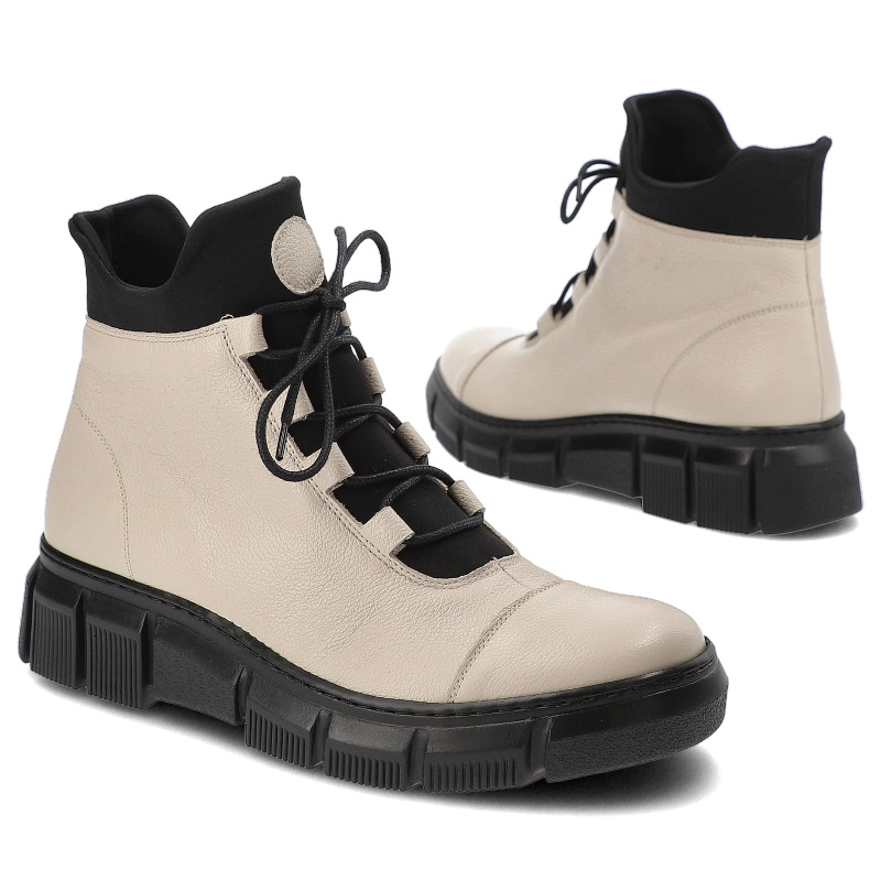 Šnúrovacie Členkové Topánky Armodo - 1519 Beżowy 2051
