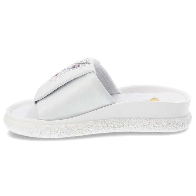 Šľapky Armodo - 4159/737 Biały/Red Lips