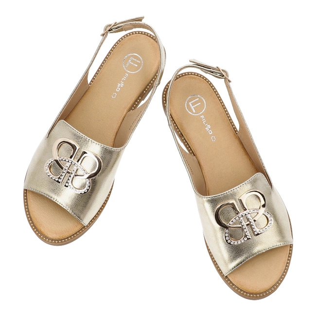 Sandále FILIPPO - DS6918/25 GO Złoty