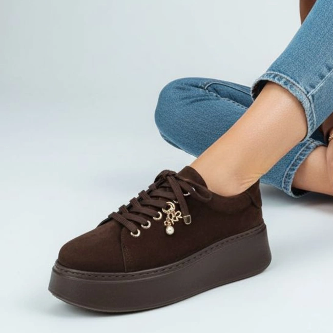 Tenisky KARINO - 5815/015-P Mokka/Welur