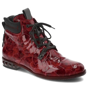 Šnúrovacie Členkové Topánky Armodo - 7003A Rot/Schwarz