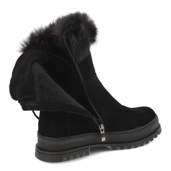 Členkové Topánky Armodo - 5-1713-003 Czarny Welur+Królik