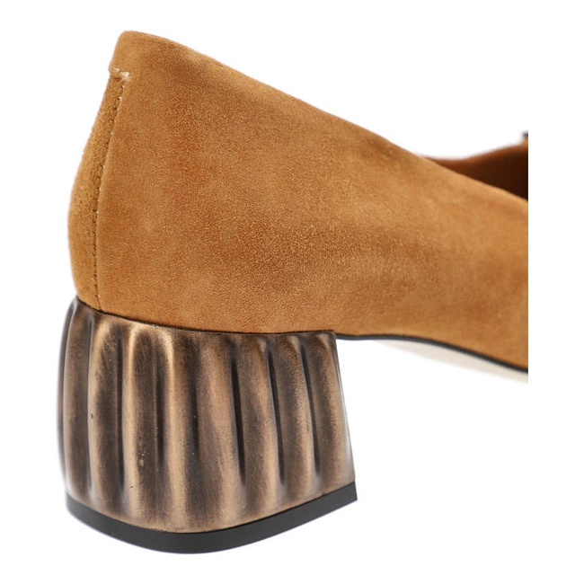 Lodičky ESPIRITO by DAREX - C-1198/8 Miele Zamsz/Ozdoba