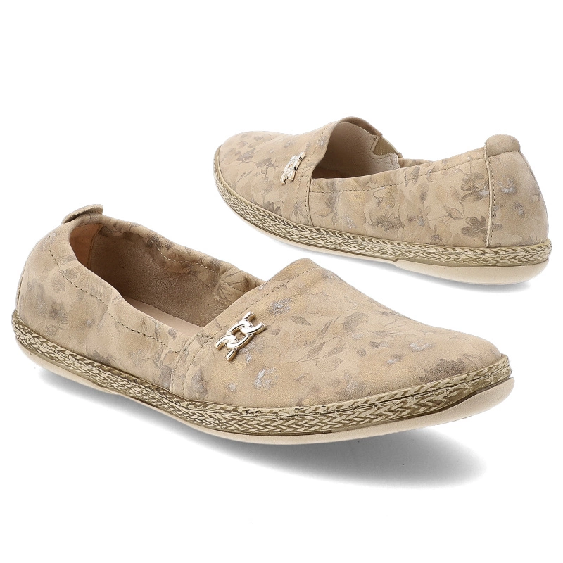 Poltopánky ARMODO - 10177 Kwiaty Beż