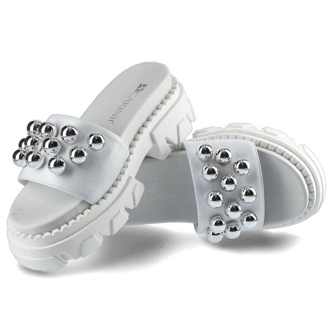 Šľapky Carinii - B7227_-L46-000-000-E49 Biały