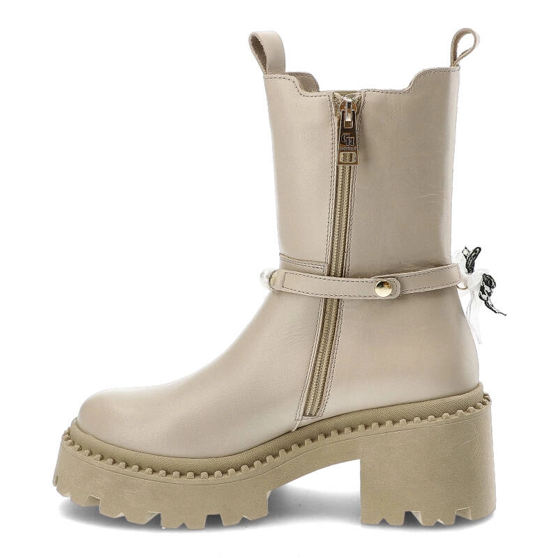 Členkové Topánky Chebello - 4254_-481-000-MIC-S303 Beżowy Jasny