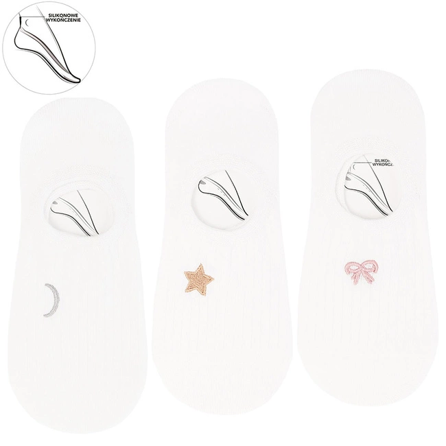 Baleríny MORAJ 3 Pary - CDB200-265 Mix Kolor