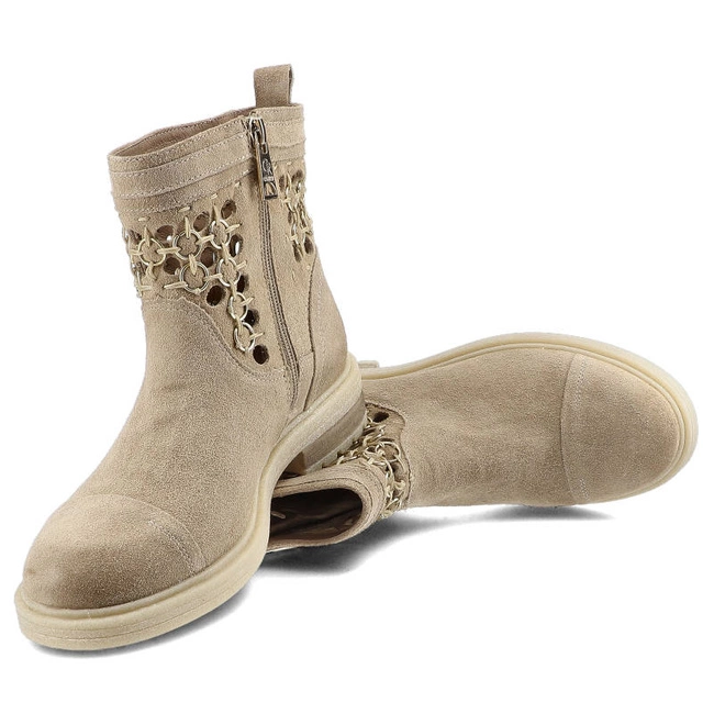 Členkové Topánky Carinii - B7047_-O17-000-000-C48 Beż