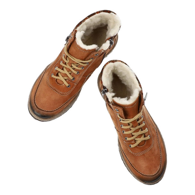 Šnúrovacie Členkové Topánky Armodo - 641 Brąz Nubuk K2BN-B98