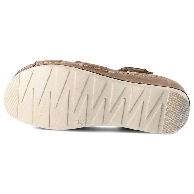 Sandále Wasak - 0473 Cappuccino+Jeans