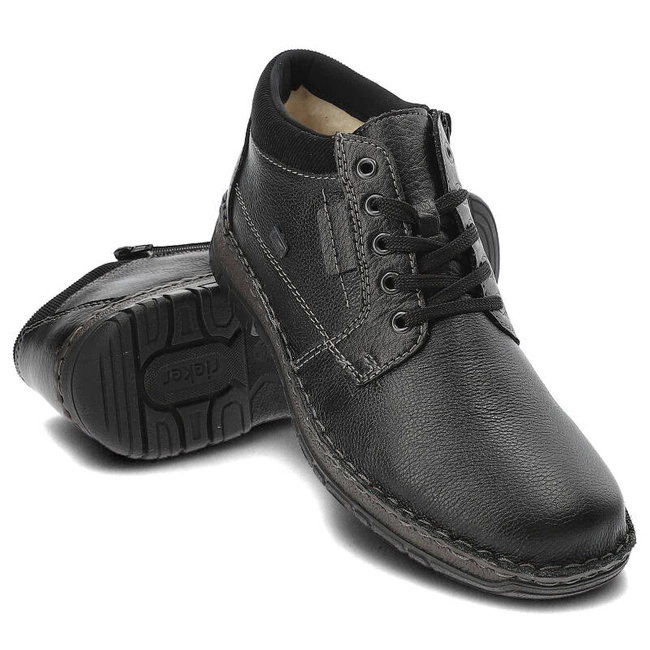 Šnúrovacie Členkové Topánky Rieker - 05102-00 Black