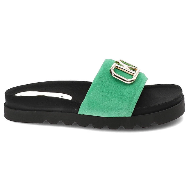 Šľapky Karino - 4196/066-P Zielony/Welur