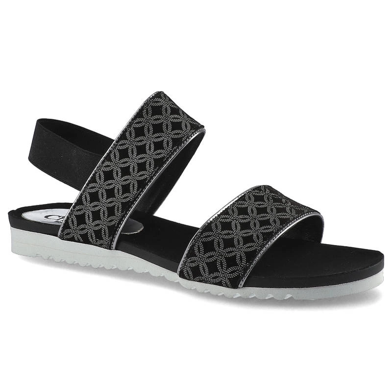 Sandále Chebello - B509 Czarne Kółka Ibis/Srebro