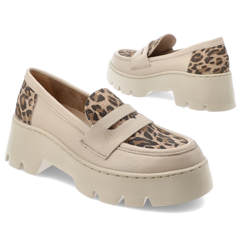 Poltopánky ARMODO - 20191 V. Taupe + Lampart Beż