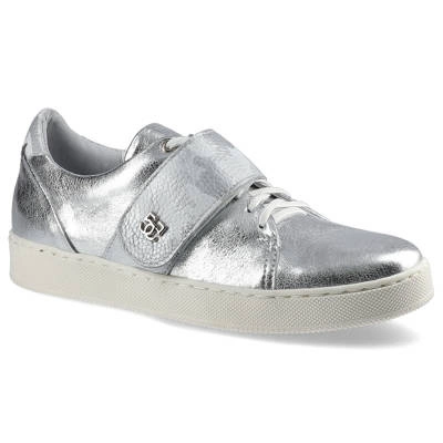 Tenisky Simen - 366A Srebro/Komando Biało-Srebrne