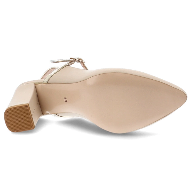 Lodičky ARMODO - 867/2/A Latte Lico/Złoty