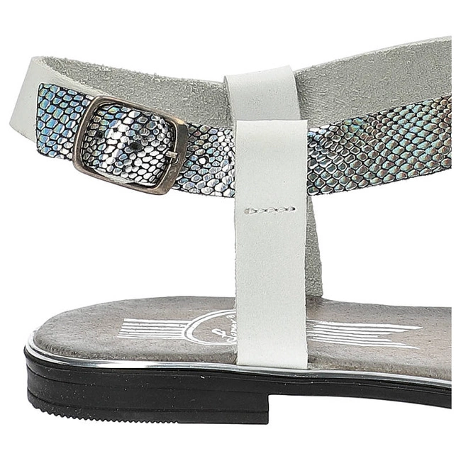 Sandále Lemar - 40033 Bf.Biały/Kenia Srebro