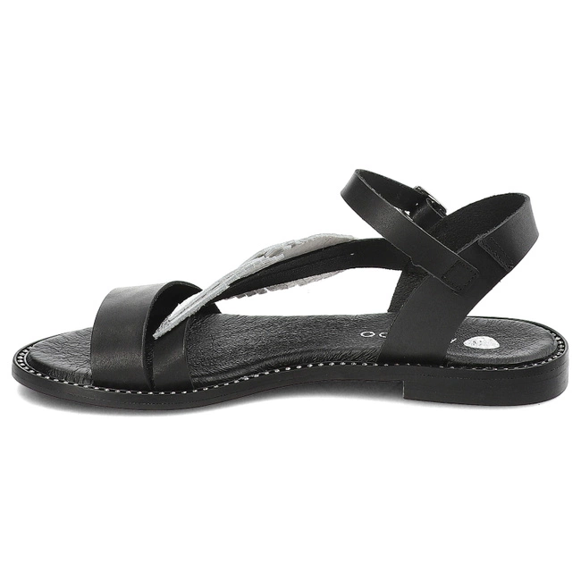 Sandále Armodo - 933C Czarny+Srebro