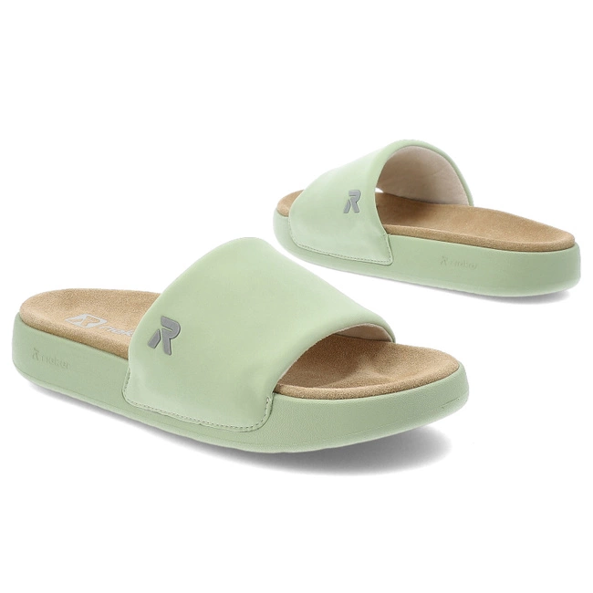 Šľapky RIEKER - W3250-52 Green