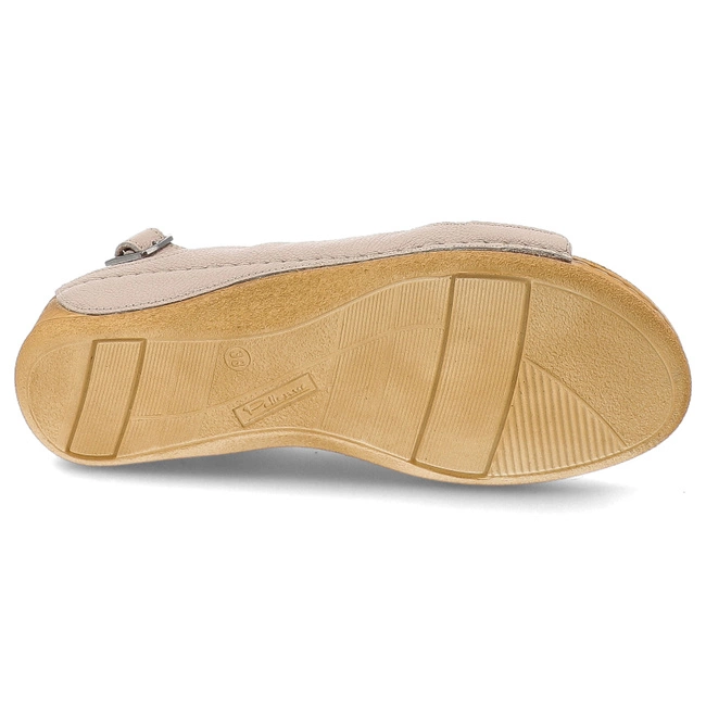 Sandále ARMODO - 5-0686-066 Beige 66+Pigi Złote Kwiaty