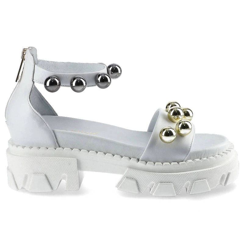 Sandále Carinii - B7226_-L46-000-000-E49 Biały