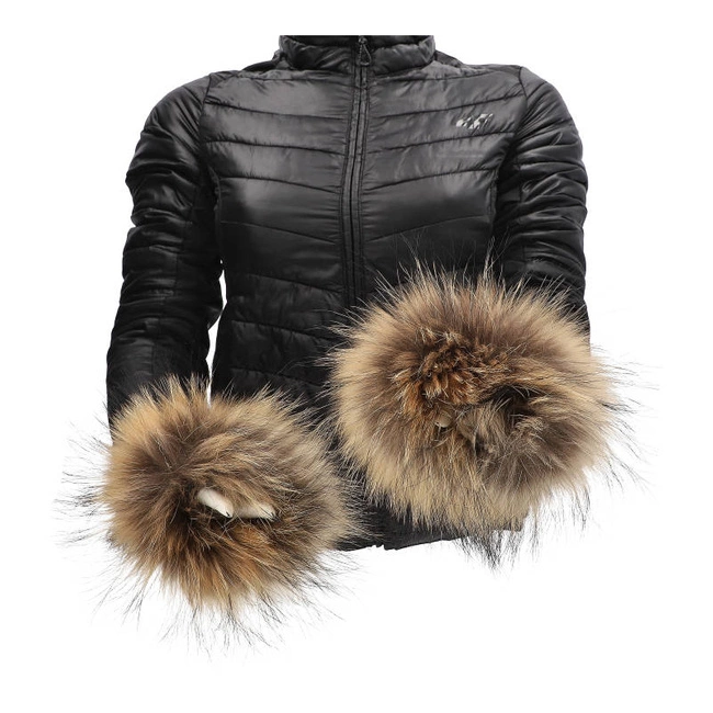 Bezprsté Rukavice Luka-Pelli - Rękawiczki Bez Palców Z Naturalnym Futrem Jenot Brąz