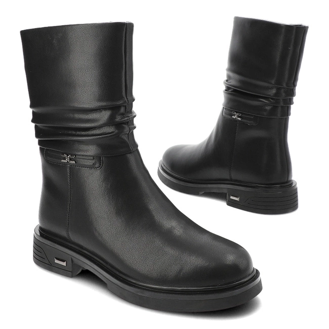 Čižmy Cambell - 24-58303BK Czarny