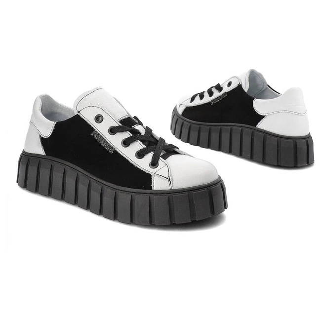 Tenisky Pollonus - 5-1578-002 Biały Verona+Czarny