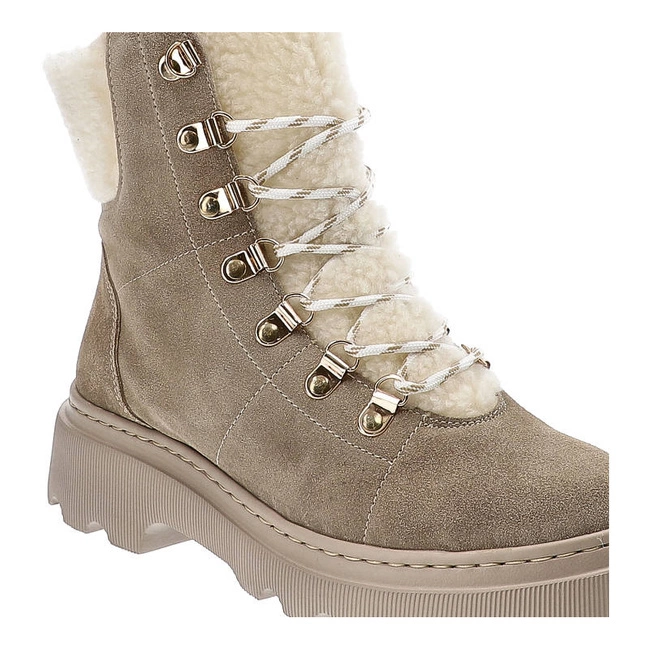 Členkové Topánky Kampa - Z538 Beż Welur 528/510