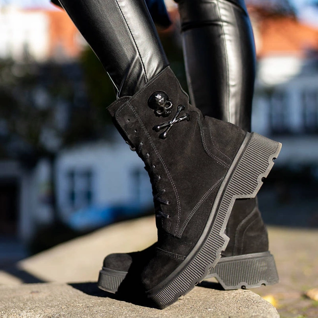 Členkové Topánky Exquisite - 1366 Czarny Welur