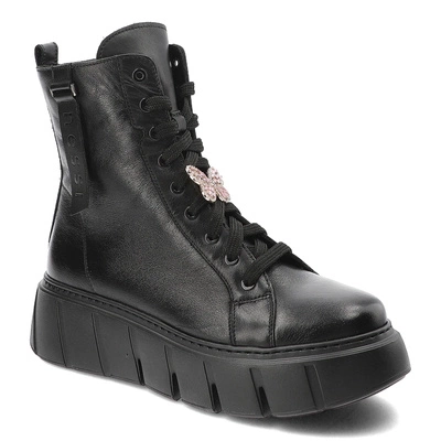 Členkové Topánky Nessi - 24691 Czarny 1