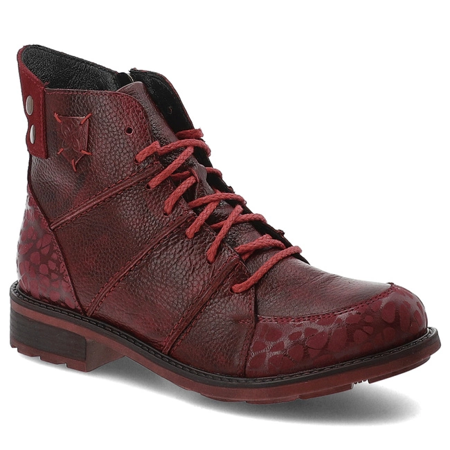 Šnúrovacie Členkové Topánky MACIEJKA - 07047-08/00-8 Czerwony