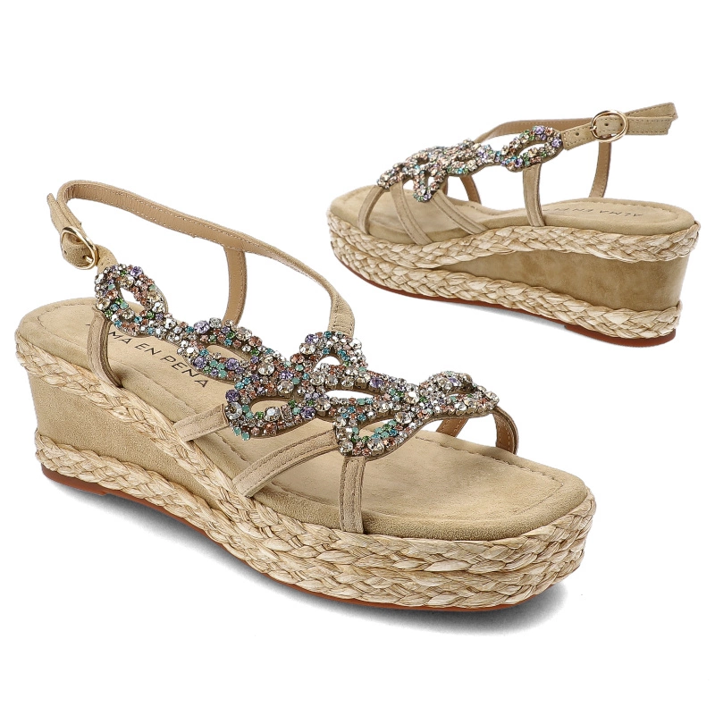 Sandále Alma en Pena - V241010 Suede Sand