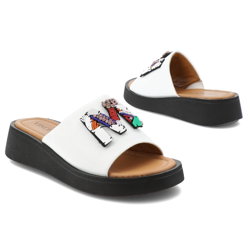 Šľapky VINCEZA - 66623 WH Biały