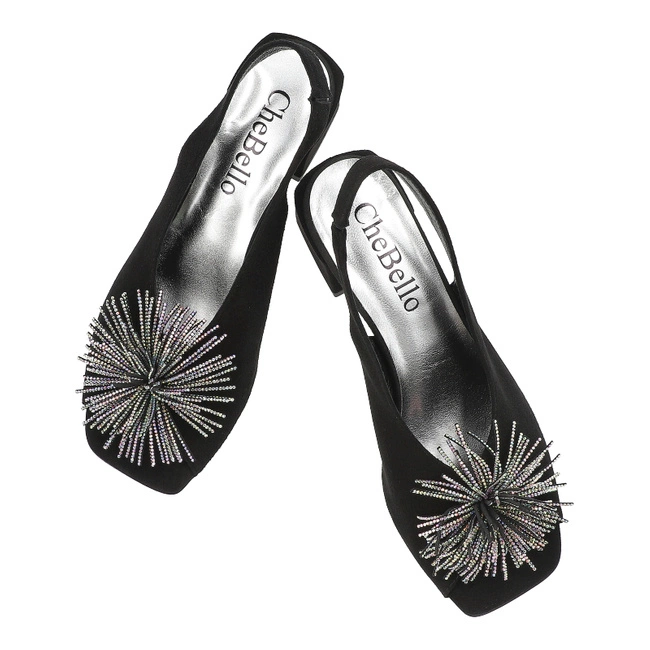 Sandále Chebello - 4385_-037-000-PSK-S182 Czarny Zamsz