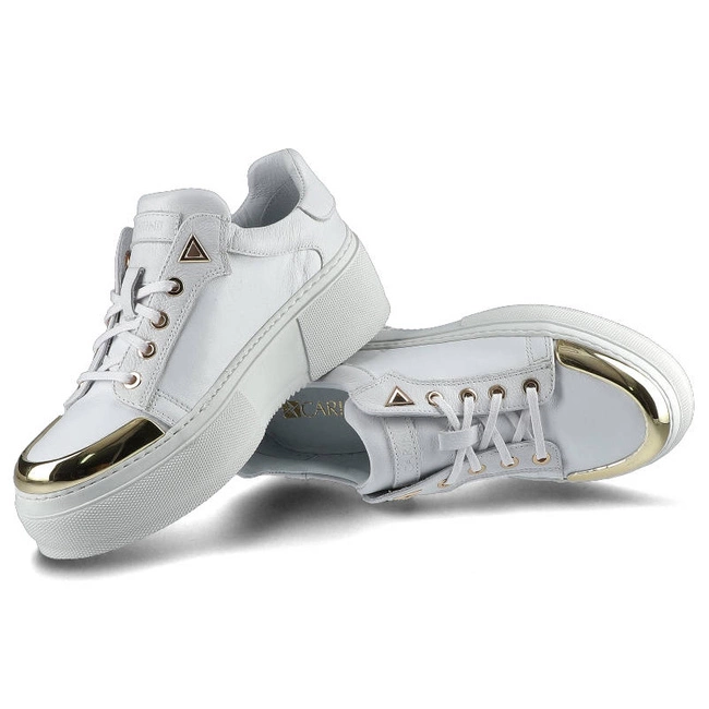 Tenisky Carinii - B7084_-I81-L46-P12-E41 Biały
