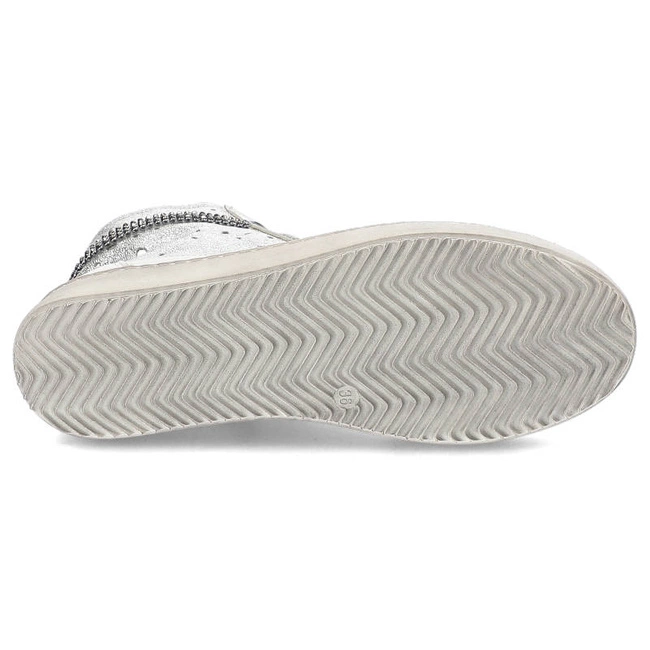 Tenisky Carinii - B3334_-967-G01-000-A48 Nappa Biała/Rasputin Argento