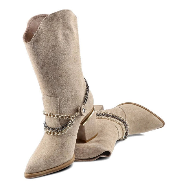 Členkové Topánky Carinii - B7174_-O17-000-000-E03 Beż