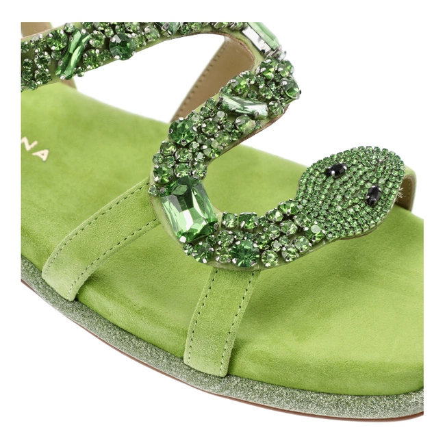 Sandále Alma en Pena - V240840 Suede Lime